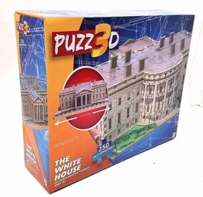 Hasbro MB Puzzle Puzzle 3D LA CASA BLANCA 3D Respaldo de Espuma 250 Piezas! - ¡COMPLETO! Foto 1 de 4