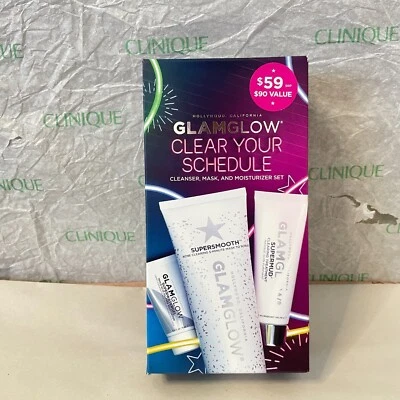 Glamglow Clear Your Schedule Limpiador, Mascarilla, Set Hidratante Foto 1 de 3