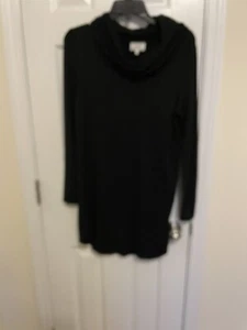 Lou & Grey Black sweater womens hoodless cowl neck - Picture 1 of 5