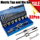 32PC METRIC TAP AND DIE SET WRENCH CUTS M3-M12 BOLTS ENGINEERS THREAD REPAIR KIT