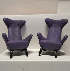 Take a Seat -Slope Wingback (24023) Miniature Collectible Chair Pair
