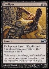 *FOIL* SMALLPOX NM M12 mtg Black - Sorcery Unc *FOIL*