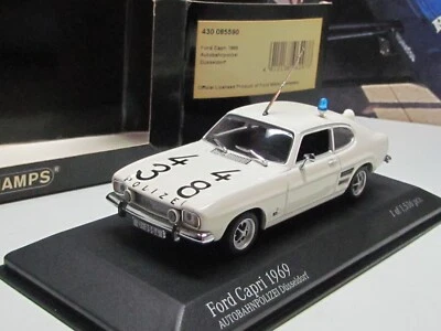 MINICHAMPS - 1969 FORD CAPRI MKI - AUTOBAHN POLIZEI  - 1/43 SCALE MODEL CAR - Image 1 of 4