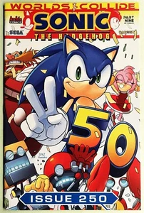 SONIC HEDGEHOG Comic Book Issue #250 August 2013 WORLDS COLLIDE PT 9 Bagged NEW - Picture 1 of 6