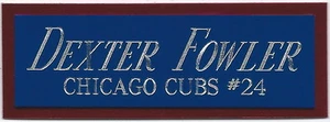 DEXTER FOWLER CUBS NAMEPLATE FOR AUTOGRAPHED Signed Baseball Display CUBE CASE - Picture 1 of 3