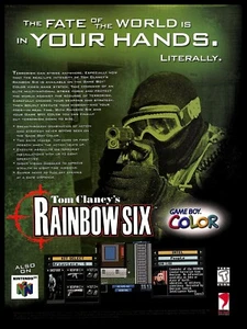 2000 Tom Clancy's Rainbow Six Retro Video Game PRINT AD Game Boy Color Shooter - Picture 1 of 2