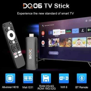 DQ06 ATV Mini TV Stick 4G/32G Android 12 Allwinner H618 Quad Core Cortex - Picture 1 of 9