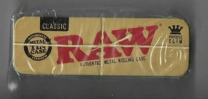 ESTUCHE DELGADO DE ESTAÑO DE METAL TALLA KING ROLL CADDY PAPEL ROLL CRUDO - Imagen 1 de 3