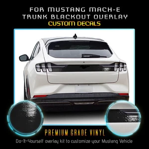 For 2021+Mustang Mach-E Trunk Tailgate Blackout Decal Accent Overlay Black Vinyl - Bild 1 von 10