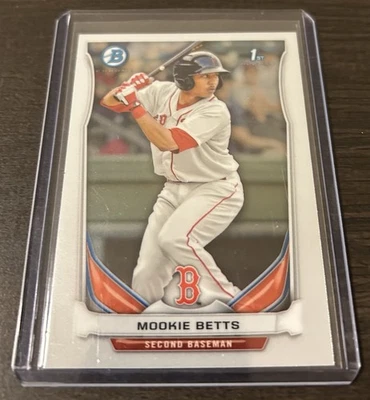 Tarjeta de novato 2014 Bowman Prospects Mookie Betts (RC) 1st Bowman #BCP109 Foto 1 de 2