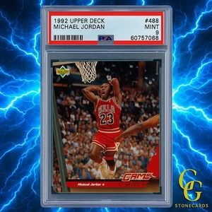 1992 Upper Deck Michael Jordan #488 PSA 9 🔥 Bulls Dynasty Dunk GOAT Legend - Picture 1 of 6