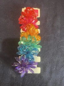 6 Hair Ties Multicolor Rainbow - Picture 1 of 2