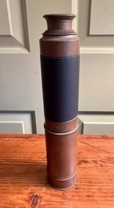 Antique Brass Spyglass Telescope Made in France? 3 Draw Telescope 10” to 29” - Picture 1 of 5