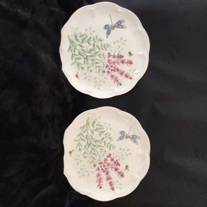 Lenox Schmetterlingswiese Kräuter Dessert/Salatteller 2er Set 9 Zoll - Bild 1 von 4