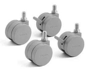 2 Sets von 4 (8) - Poppin hellgrau Schrankrollen 50 mm 2 Zoll 101858. Kostenloser Versand! - Bild 1 von 3