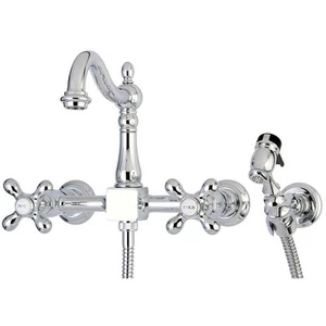 KS1261AXBS Heritage Bridge Küchenarmatur, Chrom poliert, 8 x 6,56 x 2,25 - Bild 1 von 9