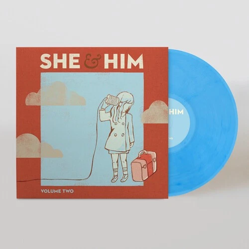 She & Him - Volume Two - Sky Blue [Used Very Good Vinyl LP] Blue, Colored Vinyl - Image 1 of 1