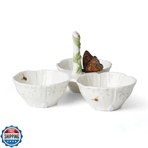 Lenox 897160 Butterfly Meadow Floral 3-Section Server - Picture 1 of 3