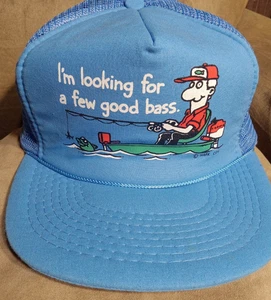 Cappello da Pesca Trucker Cap Sto cercando qualche buon basso Snapback Vintage Cartone Animato - Foto 1 di 12