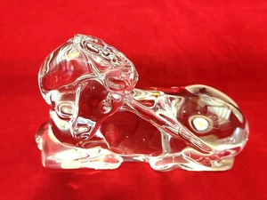 Baccarat klar Kristallglas schlafendes Einhorn Skulptur Made in France - 4,5" - Bild 1 von 11