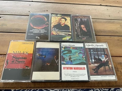 Miles Davis 7 cassette jazz LOT Sketches of Spain Chet Baker Roy Hargrove Hubert - Image 1 of 3