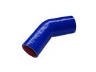 Blue 45 DEGREE 2&quot; to 2 1/4&quot; 51MM-57MM ELBOW SILICONE REDUCER INTERCOOLE HOSE