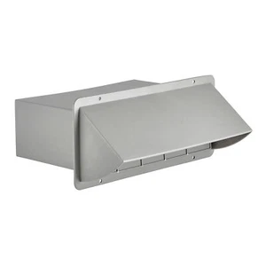Lambro 1170G Gray Plastic Wall Cap Vent 3-1/4 inch X 10 inch - Picture 1 of 4