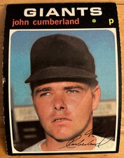 1971 Topps John Cumberland Card #108 Giants Pitcher Low-Grade O/C Bad Edges Poor
