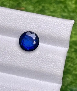 1,68 kt wunderschöner 100 % natürlicher blauer Saphir 7 mm - Bild 1 von 3