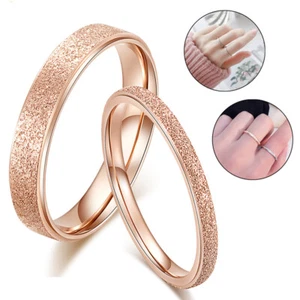Finger Decor Couple Ring Classic Style Engagement Ring Frosted Ring Creative . - Picture 1 of 16