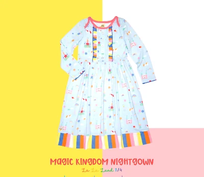 Girls Wildflowers Clothing Magic Kingdom Nightgown Nightie Size 14 NEW - Image 1 of 2