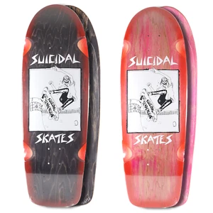 Suicidal Skates 70s Rider Shape Pool Skater Red Fade OG Shape Skateboard Deck - Picture 1 of 7