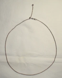 Sterling Silver Diamond Cut Rope Chain - Adjustable Clutch - Picture 1 of 12