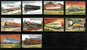 Guinea 2000 - Trains - Set of 10 Stamps - Scott #1535-44 - MNH - Picture 1 of 1