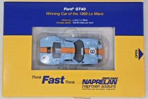 Naprelan GT40 Gulf LeMans 1969 Vincitore 6 Auto da Collezione Auto da Corsa Hobby Universali - Foto 1 di 11