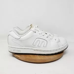 Etnies Zapatos de Skate Mujer 8.5 Callicut Triple Blanco Lengua Grasa Tenis Envejecidos - Imagen 1 de 20