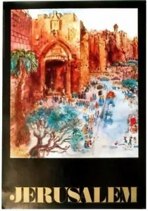 Original Vintage Poster ISRAEL JERUSALEM ALTE STADT 1982 - Bild 1 von 1