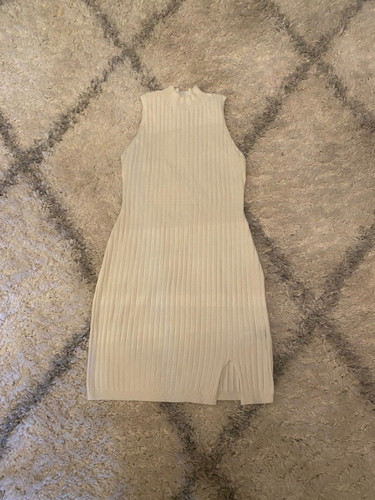 VETEMENTS Vestito Bodycon Senza Maniche Bianco Halter Taglia Media