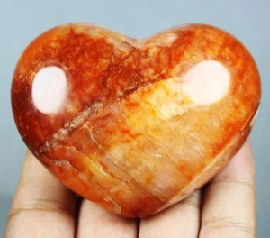 240 g Colorido Rojo Naranja Blanco Ágata Cornalina Cristal Corazón Curativo - Imagen 1 de 12