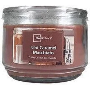 Mainstays Iced Caramel Macchiato Scented 3-Wick Glass Jar Candle, 11.5oz - Picture 1 of 5