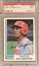 1982 Topps # 660 Dave Concepcion Cincinnati Reds PSA 9 Mint Big Red Machine 