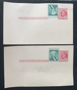 US Scott Stamp #UX38 postcard 2 cent Franklin x 2 Washington 1 c Lot - Picture 1 of 1