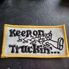 Keep On Truckin Patch Vintage Trucker Rig Hippie Yellow boarder 60s/ 70's 