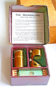 Antique Cased POCKET MICROSCOPE - Picture 1 of 4