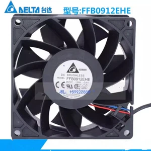 Delta FFB0912EHE 9038 12V 1.50A 3-Wire Violent Large Air Volume Double Ball Fan - Picture 1 of 5