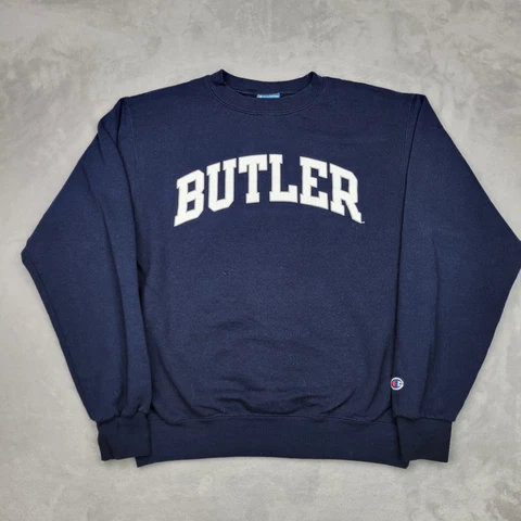 Butler Bulldogs Sweatshirt Adult Small Blue Pullover Crew Basketball Team Adult Cover
