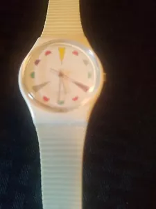 1987Classic White Swiss Made Swatch Watch for Men and Women, Swatch Watch 80s - Picture 1 of 5