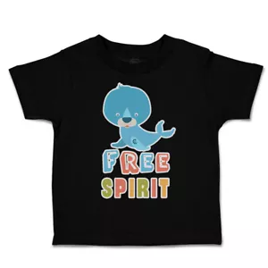 Toddler T-Shirt Free Spirit Seal Cotton Boy & Girl Clothes Funny Tee - Picture 1 of 14