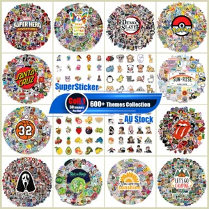 1000+ Various Themes Collection 4-1 Anime Kids Game Cartoon Skateboard Stickers - Picture 1 of 249