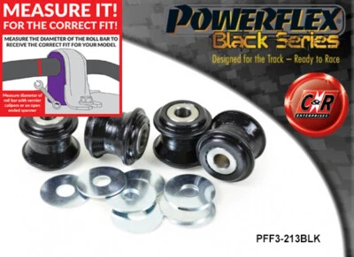 Powerflex Black Anteriore Barra Rollio Collegamento Spazzole per Audi A6 C5 - Immagine 1 di 4